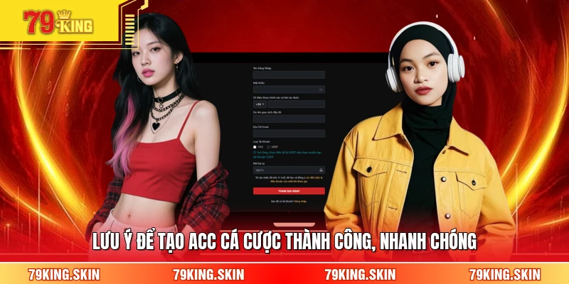 Lưu ý để tạo acc cá cược thành công, nhanh chóng 